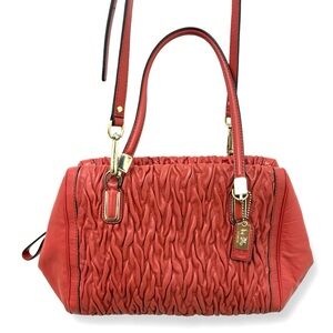 COACH Limited Edition Dark Pink Gather MADISON Satchel Leather